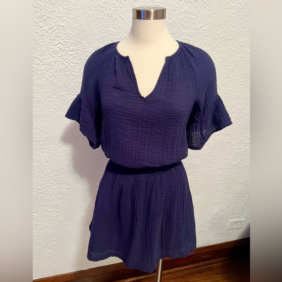 Michael Stars Navy Mini Dress Size XS NWOT - Picture 1 of 3